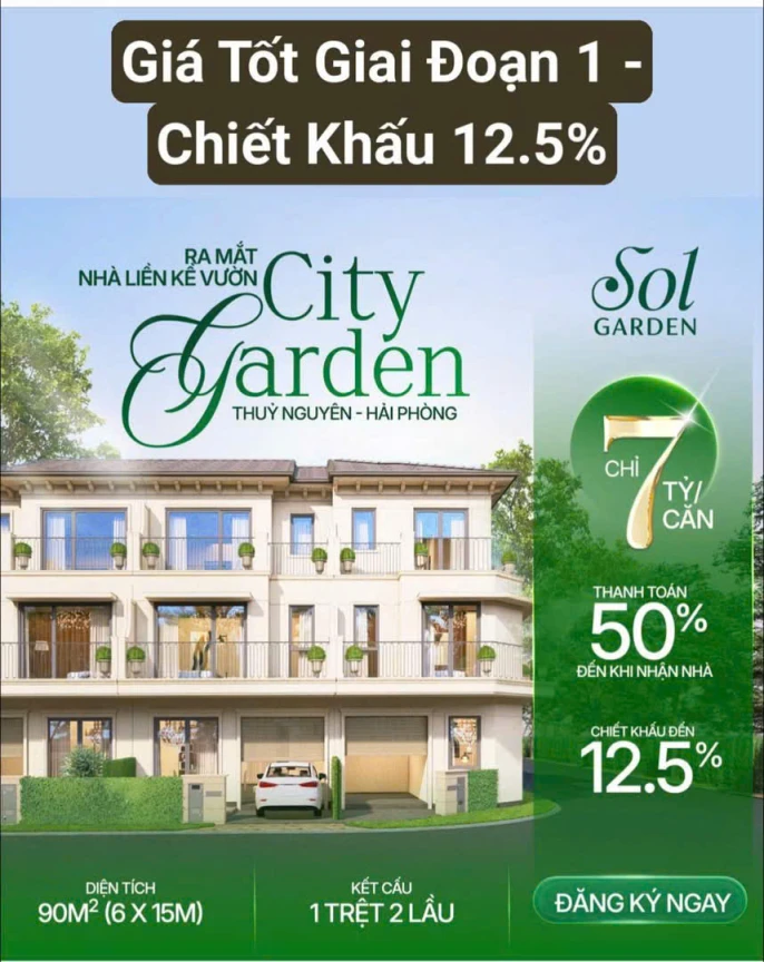 SOL GARDEN - Shophouse - Cạnh KCN VSIP TP. Hải Phòng - Trung tâm Hành chính mới TP. Thủy Nguyên