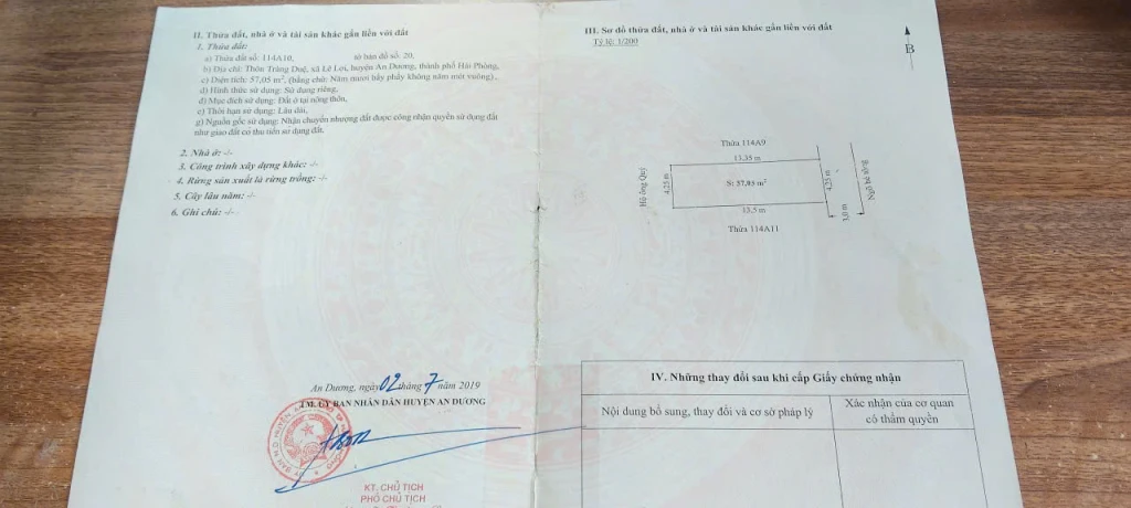 Đất Tràng Duệ, Lê Lợi - Gần đường nhựa, sát 2 KCN, giá chỉ 1,25 tỷ - Tiềm năng tăng giá