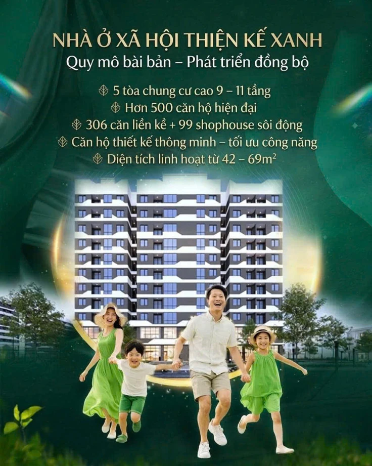 🏡 MỘT NƠI Ở ỔN ĐỊNH – MỘT BƯỚC TIẾN CHO TƯƠNG LAI
NHÀ Ở XÃ HỘI - THIỆN KẾ XANH - VĨNH PHÚC