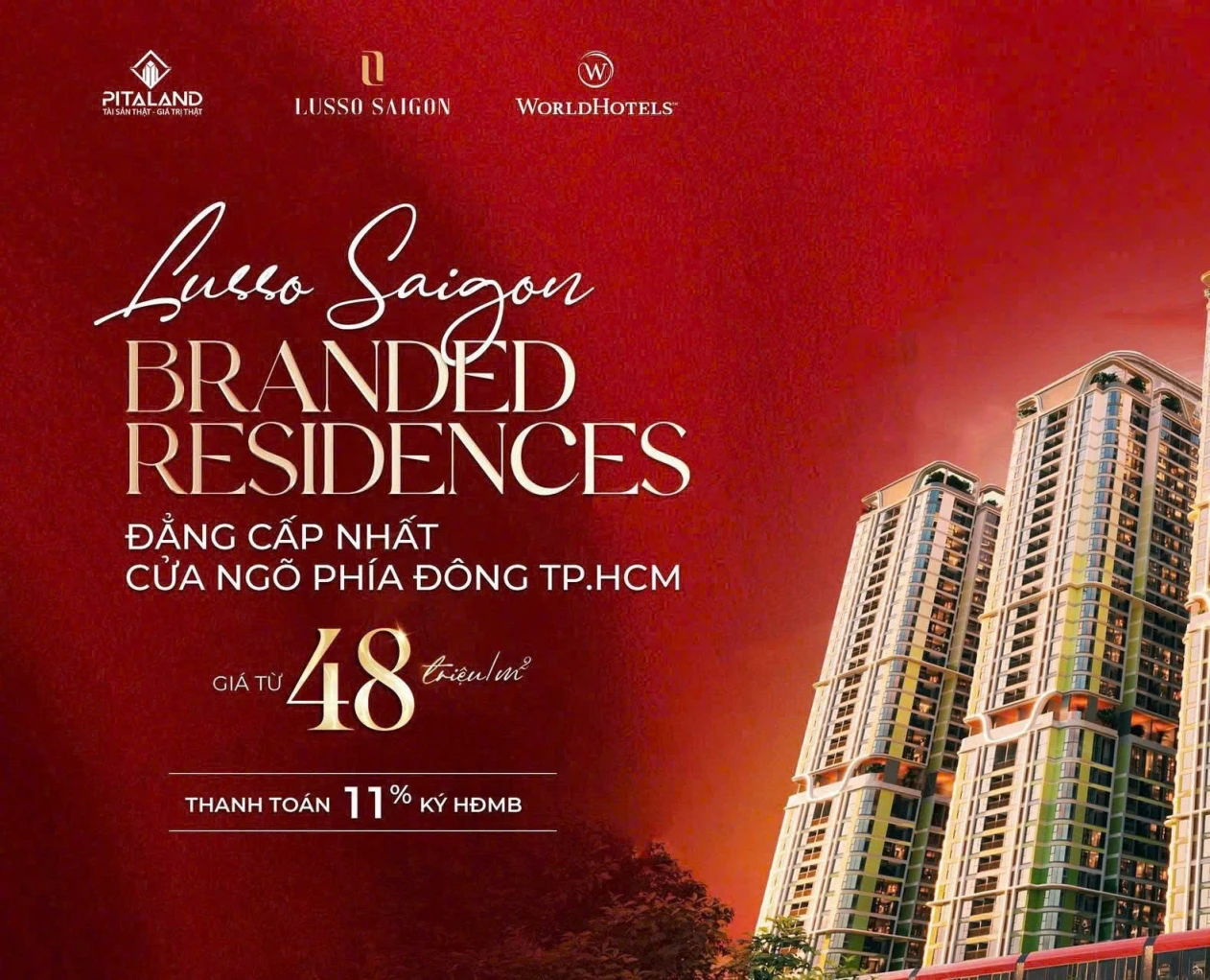 XUỐNG TIỀN NGAY  – NHẬN NHÀ CĂN HỘ CAO CẤP LUSSO SAIGON