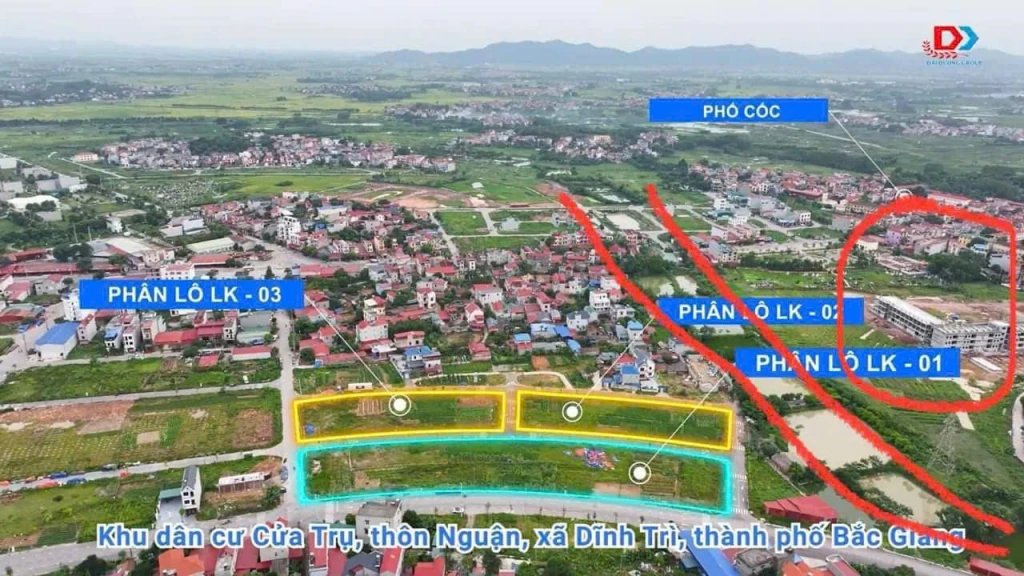BÁN LÔ ĐẤT ĐẸP CỬA TRỤ – TDP NGUẬN, PHƯỜNG BẮC GIANG, BẮC NINH