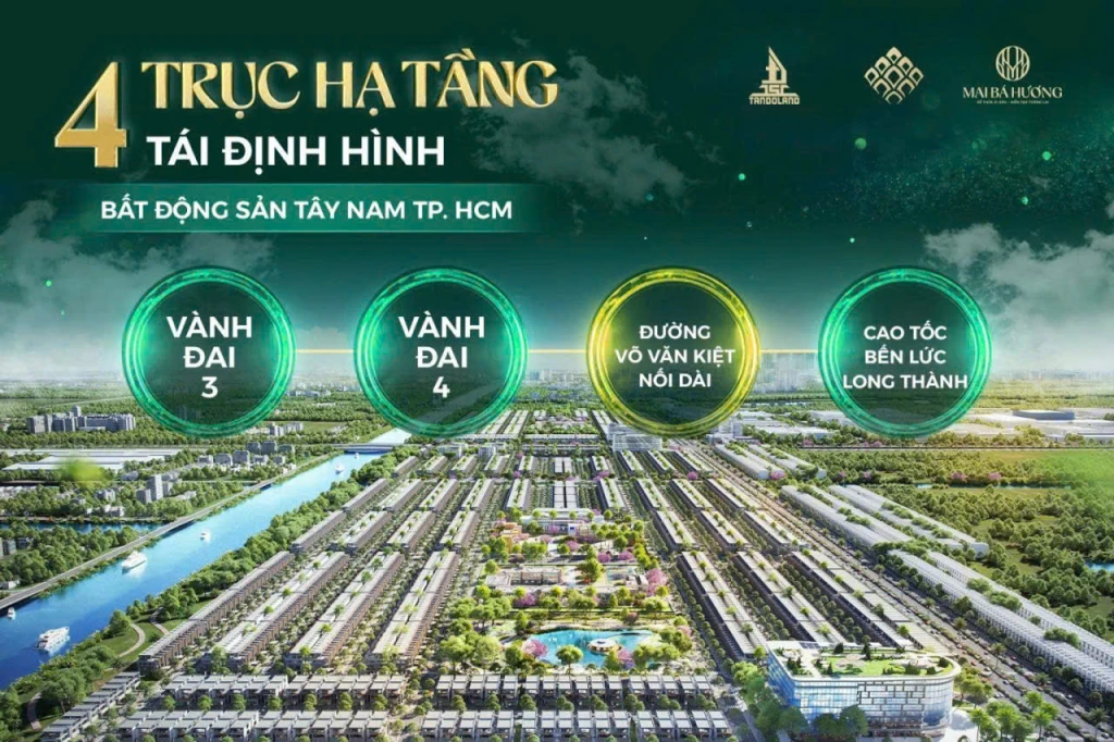 Sổ hồng riêng, 90m2 trung tâm hành chính mặt tiền 60m Vành Đai 4 - giá F0 2 tỷ 350 - full tiện ích.