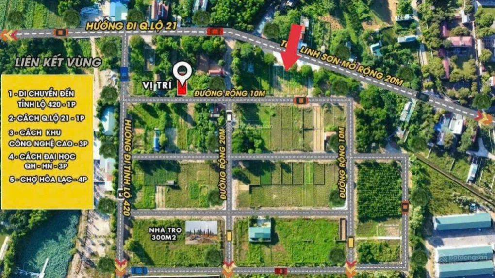 Cần Tiền Bán gấp lô đất nền TĐC Linh Sơn Sát Đại Học Quốc Gia Hà Nội , mặt đường kinh doanh 75m2 giá Rẻ