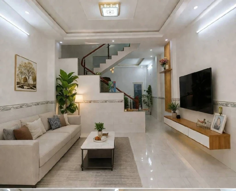 HXH 8M KHU DÂN TRÍ -4 TẦNG BTCT- HOÀN CÔNG ĐỦ- 100M RA QL1A -SANG GÒ VẤP 5 PHÚT- CHỦ MỚI SƠN SỬA TÚT TÁT LẠI MỚI COONG- NAY CHỦ BAY VỀ MỸ NÊN BÁN LẠI