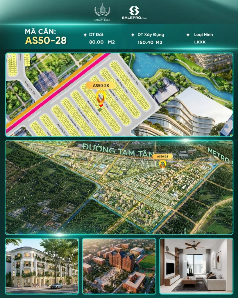 Kính gửi Anh/Chị thông tin căn:🔹 Mã căn: AS50-28 CĂN XẼ KHE VINHOMES HỐC MÔN