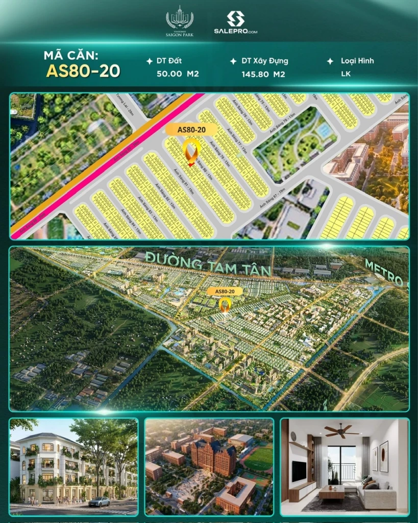 Kính gửi Anh/Chị thông tin căn:🔹 Mã căn: AS80-20 NHÀ PHỐ VINHOMES HỐC MÔN