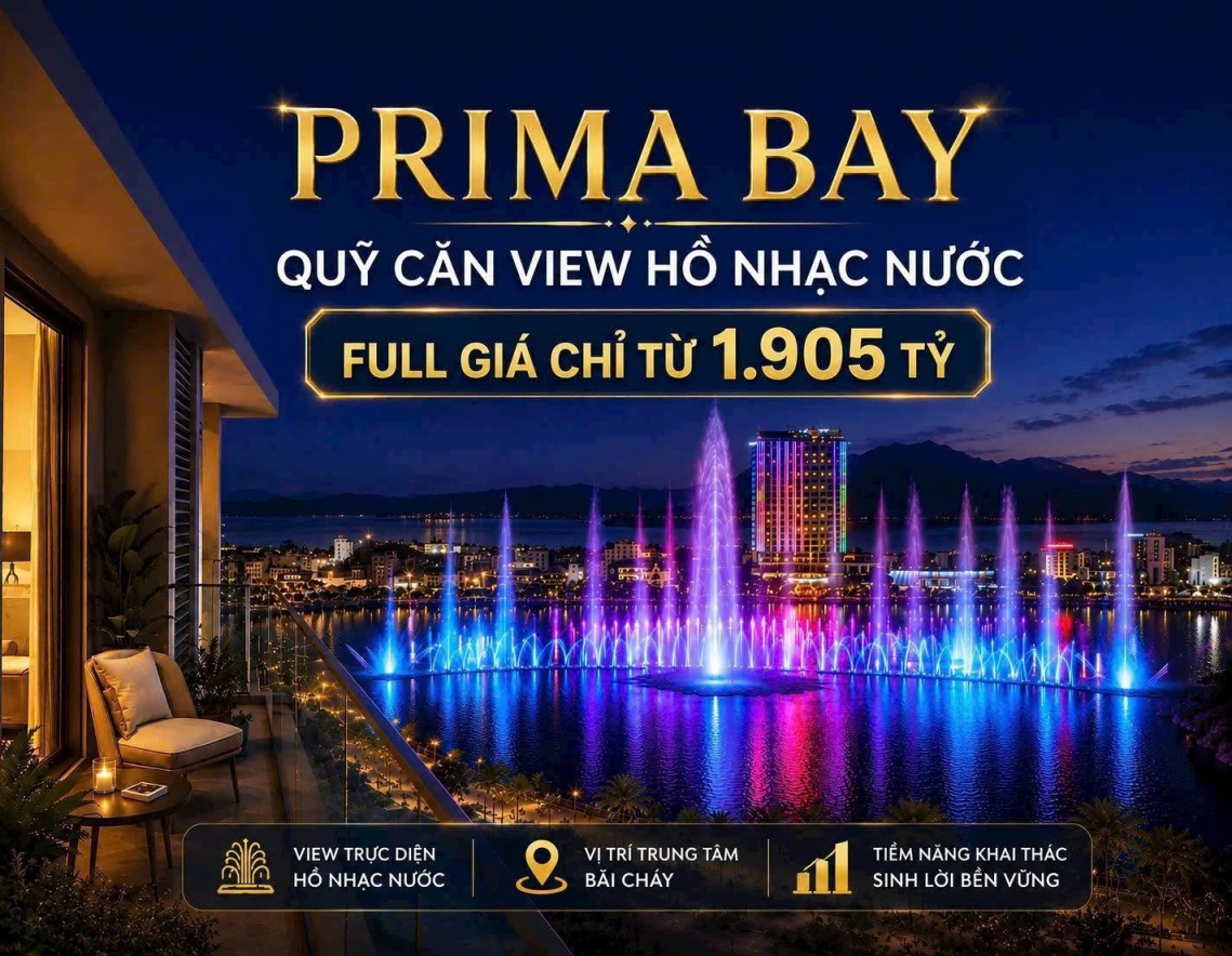 VIEW HỒ NHẠC NƯỚC Halo Show Hạ Long có 1.0.2 - SỞ HỮU CĂN GÓC 3PN 106M² VIEW TRỌN VỊNH HẠ LONG VÀ PHÁO HOA MỖI TUẦN!