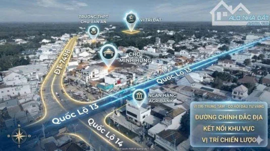 Đất nền gần Ngã tư Chơn Thành, Minh Long