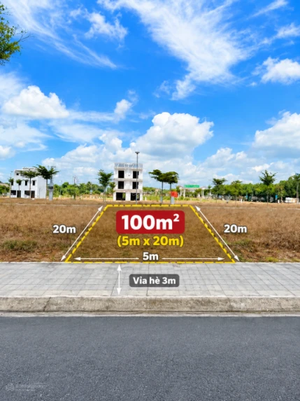 Suất ưu tiên 990 triệu sở hữu nền đất 100m2 Khu đô thị Bắc Sài Gòn, mặt tiền ĐT741