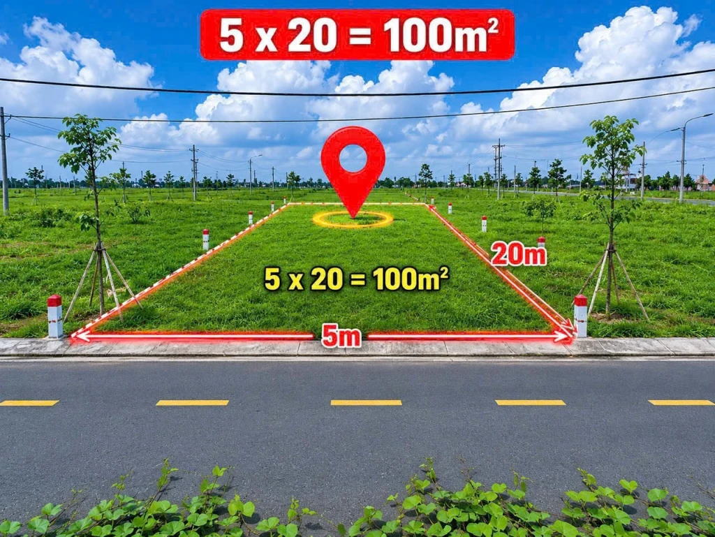 BÁN LÔ ĐẤT TĐC PHÚ ĐÔNG PHÍA SAU CHỢ ĐẠI PHƯỚC, DIỆN TÍCH 100M2, GIÁ 2TY490, CÁCH CẦU CÁT LÁI 5KM.