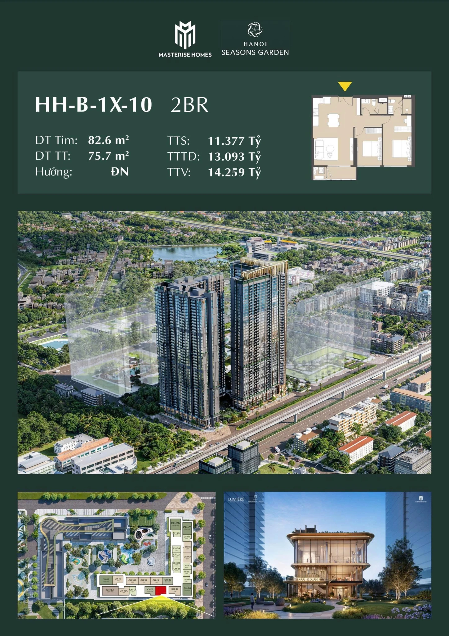 MỞ BÁN CĂN HỘ 2 PHÒNG NGỦ TẠI LUMIÈRE HANOI SEASONS GARDEN: NGUỒN ĐẦU TƯ SINH LỜI THÔNG MINH
