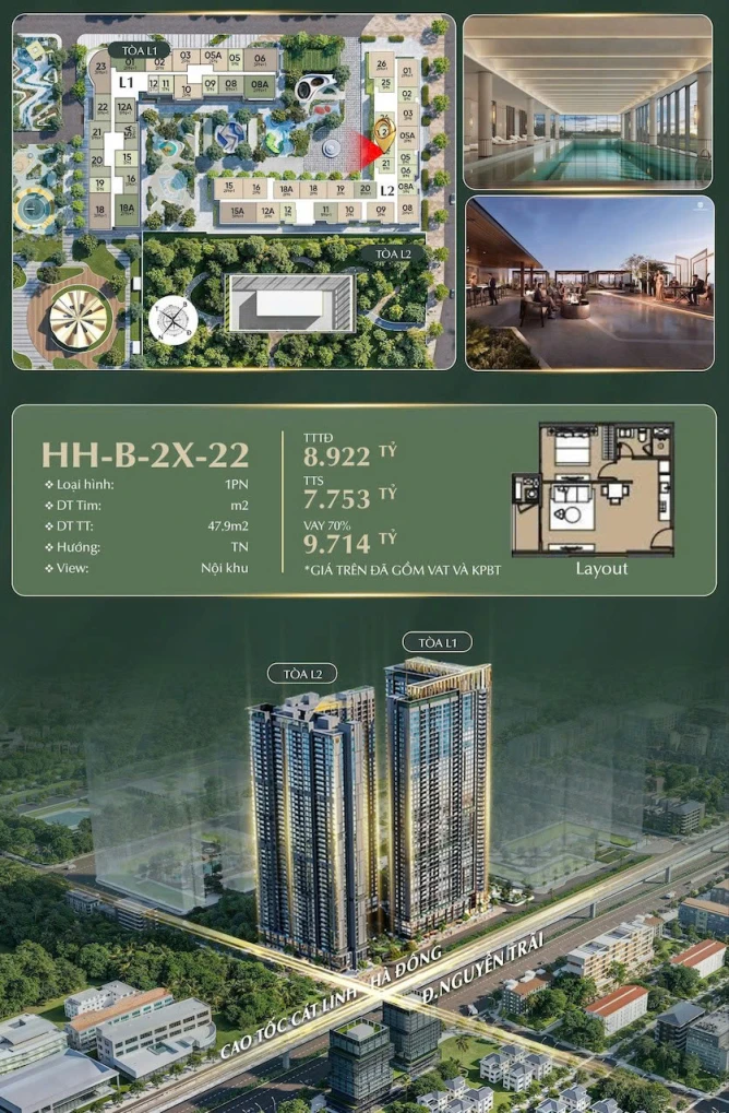 🌆 CĂN 1PN- HHB-24-22 - HANOI SEASONS GARDEN : TIỆN NGHI ĐẦY ĐỦ CHO CUỘC SỐNG THƯỢNG HẠNG🌆