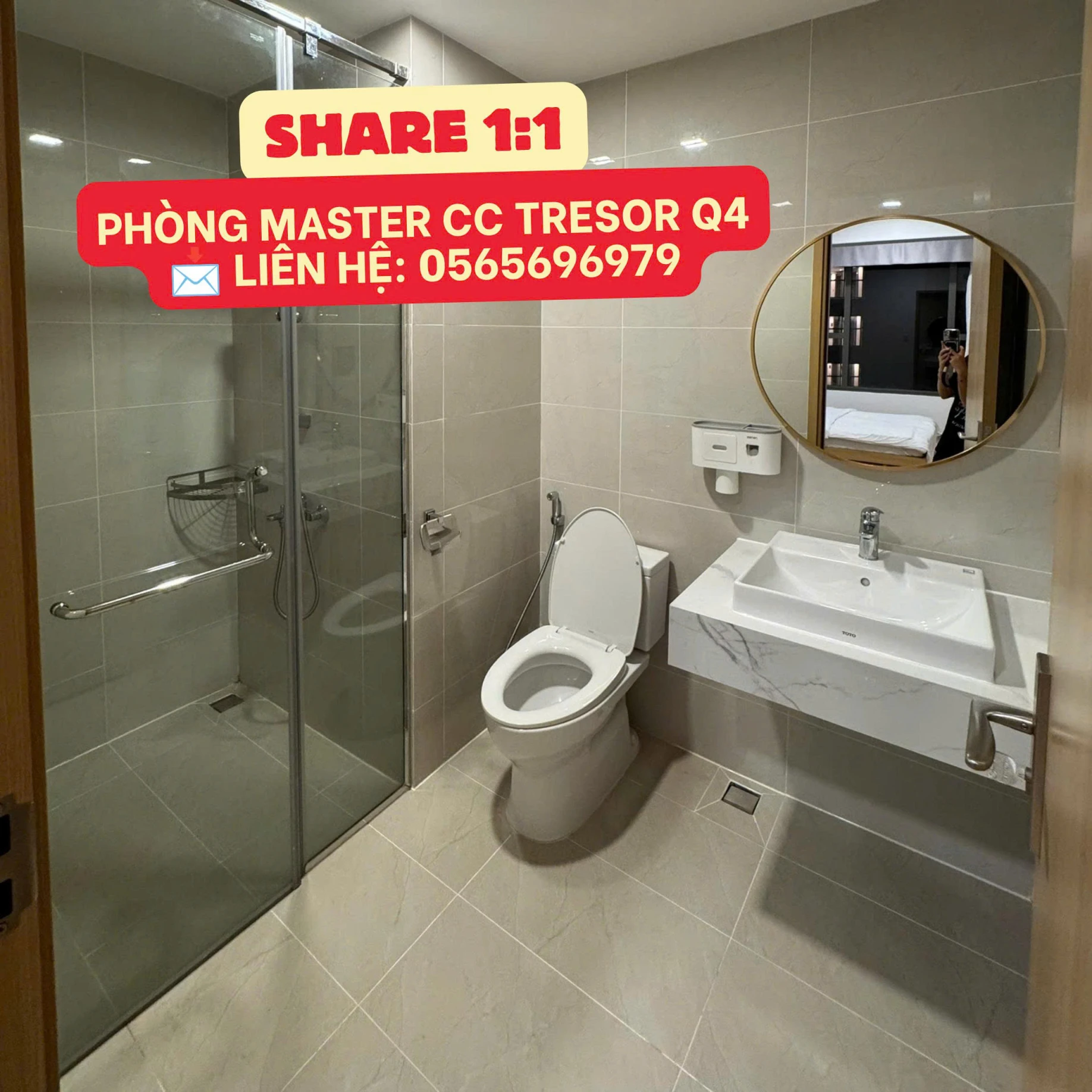 TÌM BẠN NỮ NHÂN VIÊN VĂN PHÒNG Ở GHÉP CĂN HỘ MASTER THE TRESOR QUẬN 4