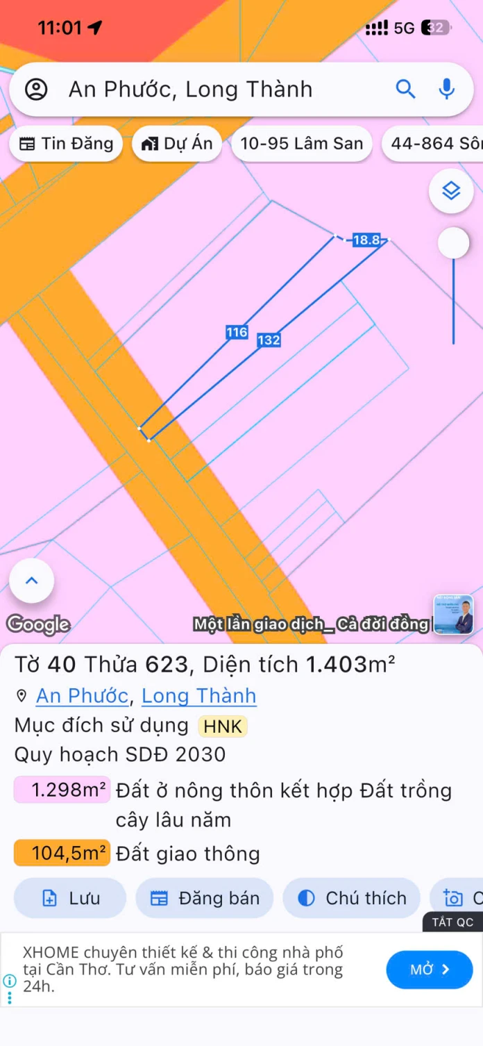 ĐÓN ĐẦU QUY HOẠCH, SÁT DỰ ÁN LỚN, GIÁ CHỈ 8,3 TRIỆU/M² - ĐẤT ĐẸP AN PHƯỚC - LONG THÀNH