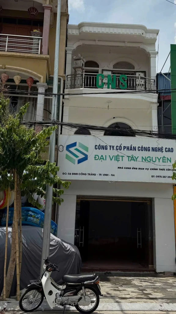 CHO THUÊ NHÀ 3 TẦNG MẶT TIỀN ĐƯỜNG ĐINH CÔNG TRÁNG – PHƯỜNG LÊ MAO, TP. VINH, NGHỆ AN