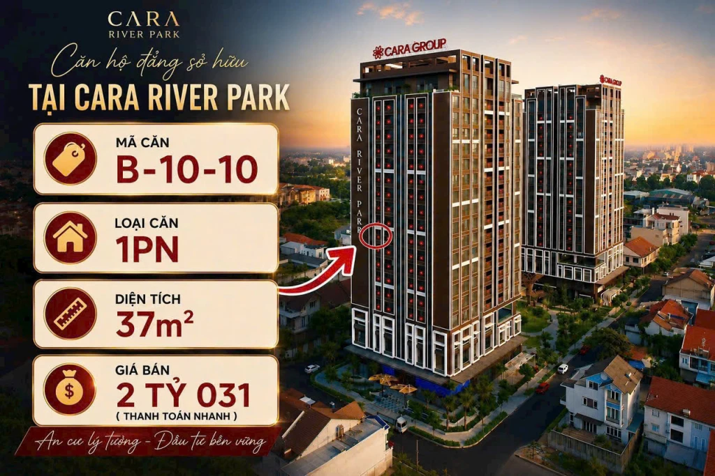 BÁN/ THUÊ CĂN HỘ CHUNG CƯ CAO CẤP 37M2 1PN CÁI RĂNG CẦN THƠ