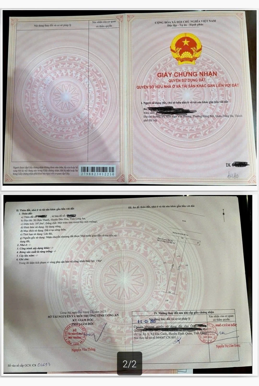 Chủ gửi ban lô đất đẹp ở Đức Hòa, Long An giá 4tyxx mà 187m2