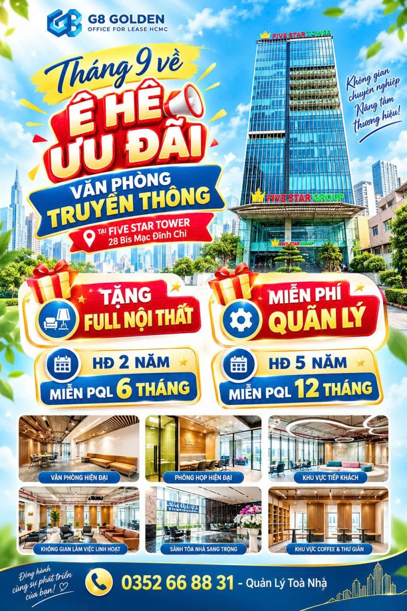 VĂN PHÒNG TRUNG TÂM QUẬN 1 – ƯU ĐÃI LỚN THÁNG 9