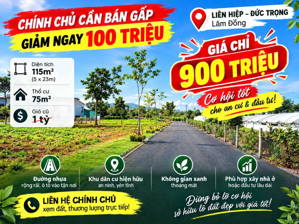 🏡 ĐẤT LIÊN HIỆP – GIÁ CHƯA ĐẾN 1 TỶ, CƠ HỘI CHO KHÁCH THIỆN CHÍ!