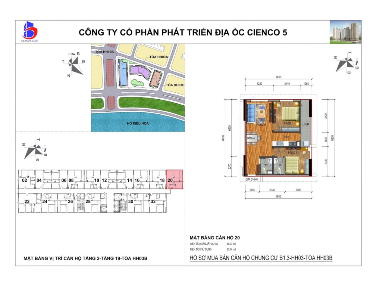 Cắt Lỗ Bán Gấp Căn Góc 67m² Khu 3 Tòa Mới Chung Cư Thanh Hà Chỉ 2,8x Tỷ