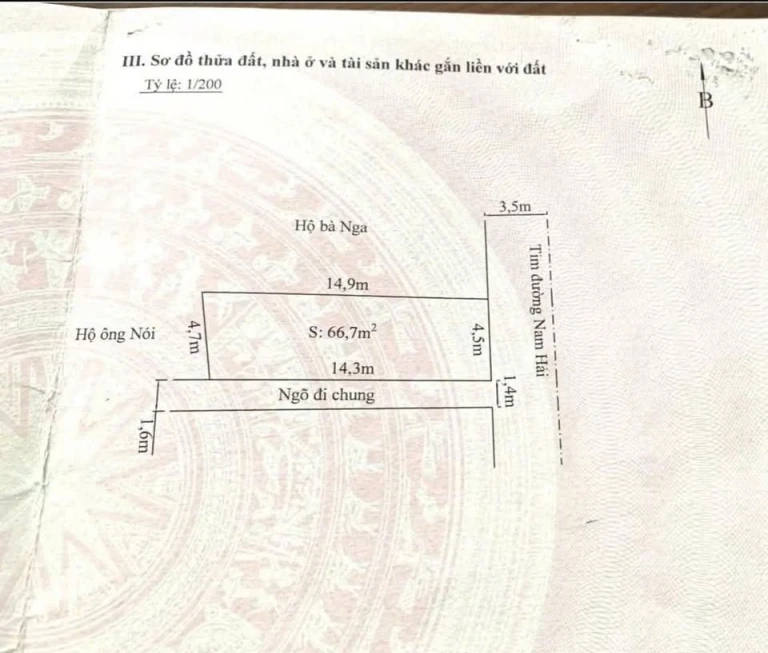 Bán đất lô góc 3 mặt thoáng , đường to 7m , số 210 đường Nam Hải. S: 66,7 m2