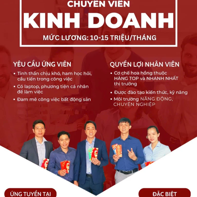 Công ty địa ốc Thiên Phú tìm kiếm chiến binh.