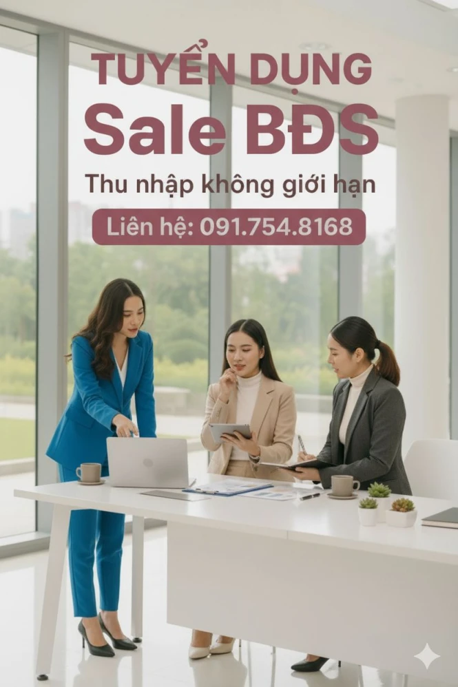  TUYỂN CHIẾN BINH SALE BĐS – LÀM TIKTOK, CHỐT DEAL TRIỆU HOA HỒNG!